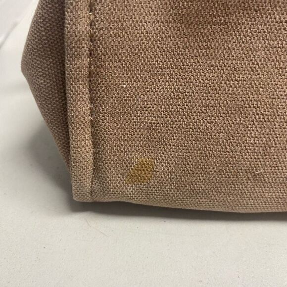 FOSSIL Canvas Shoulder Handbag Tan & Brown 9X4X11 SEE DESCRIPTION - Picture 6 of 8